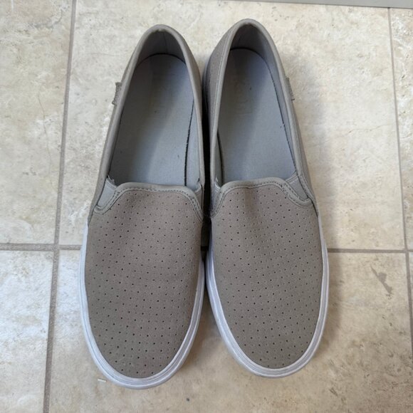 Womens Keds Double Decker Perf Suede Slip On Sneaker, Size 9.5B, Taupe - Picture 2 of 11